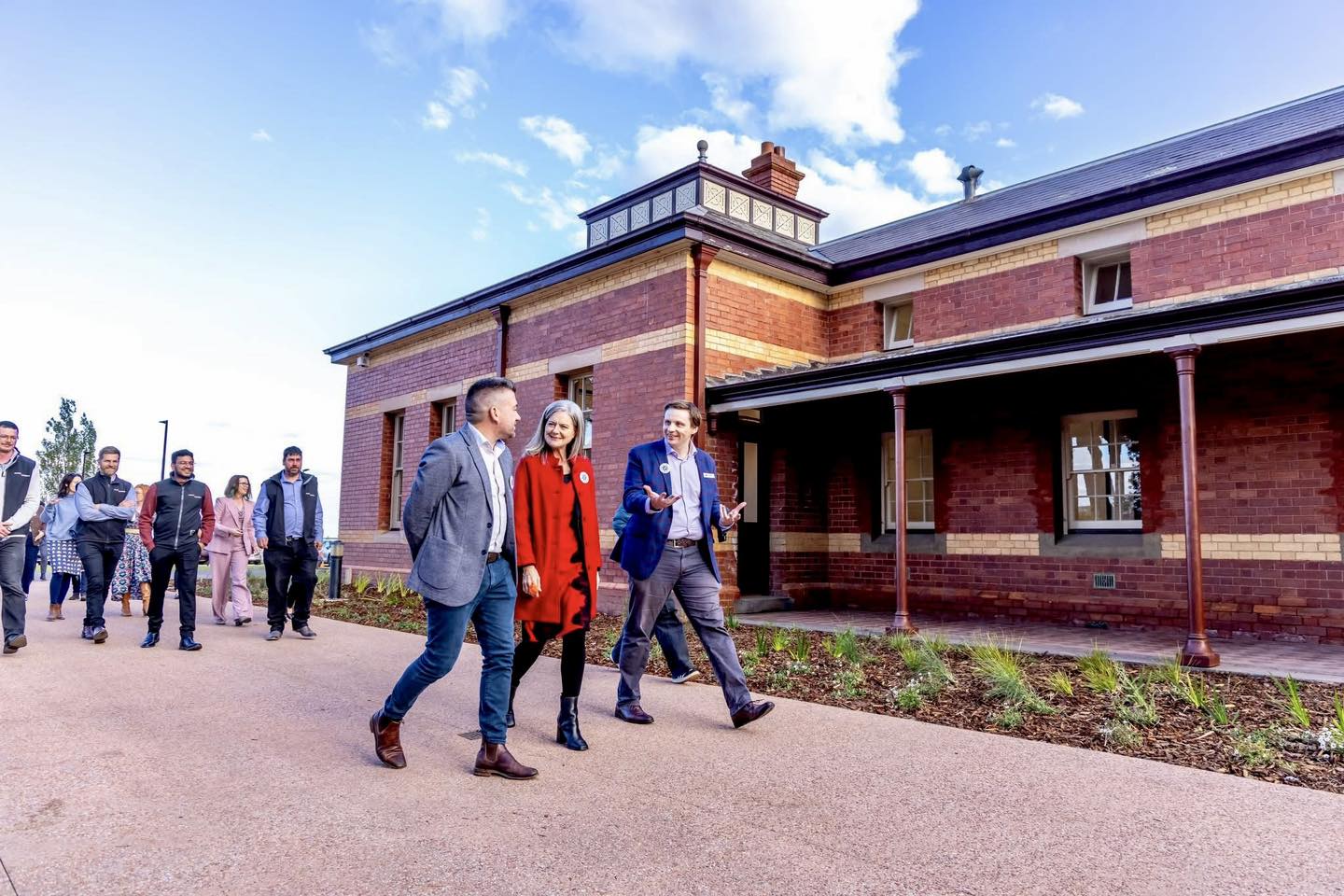 Josh Bull with Sonya Kilkenny and Mayor Jarrod Bell at ArtRise launch